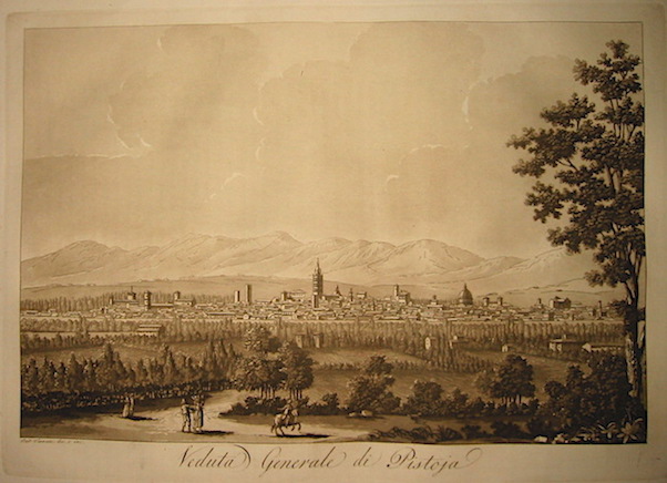 Terreni Antonio Veduta generale di Pistoja (Pistoia) 1801 Firenze 